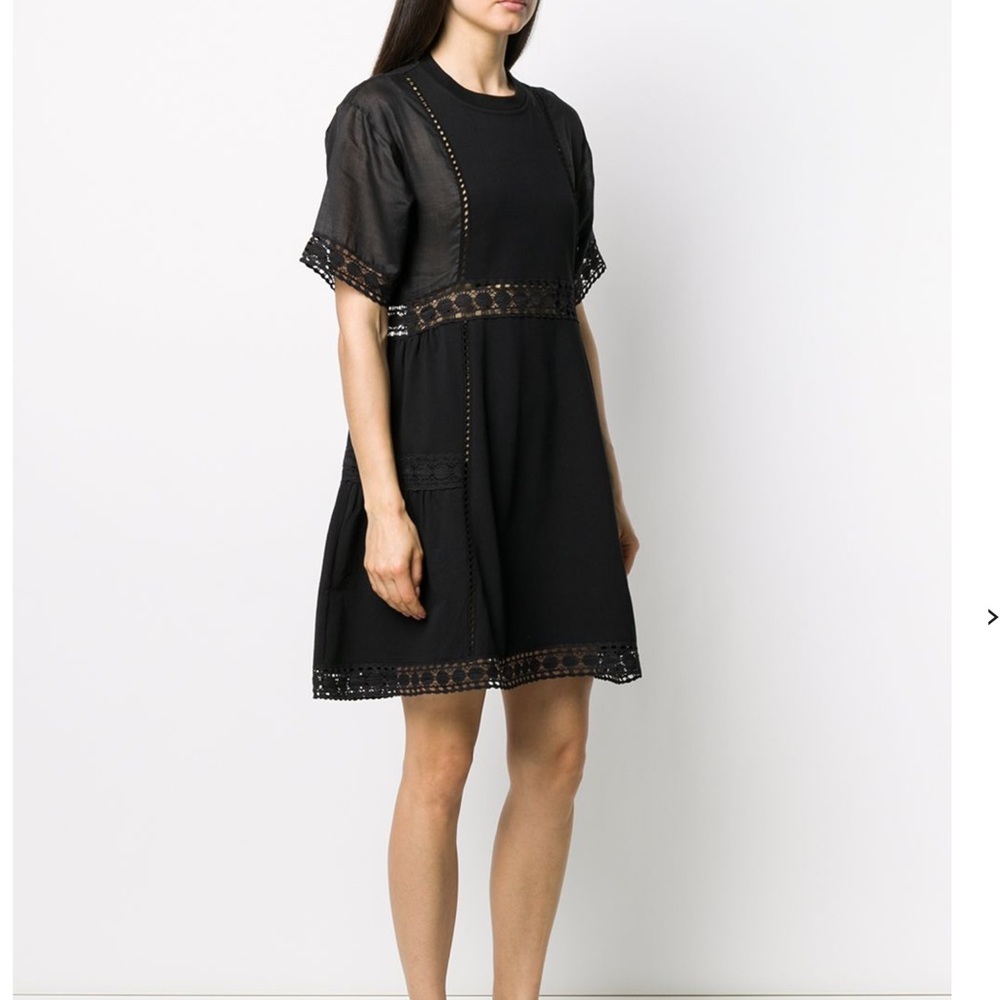 SEE BY CHLOE Embroidered crewneck dress